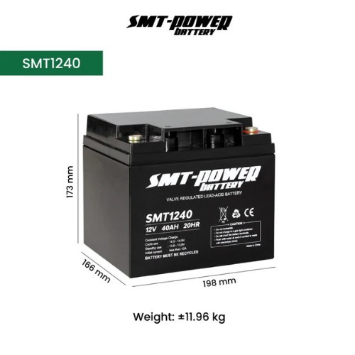 VRLA BATTERY KERING SAMOTO 1240 BATERAI VRLA SMT 12V 40AH - SMT1240