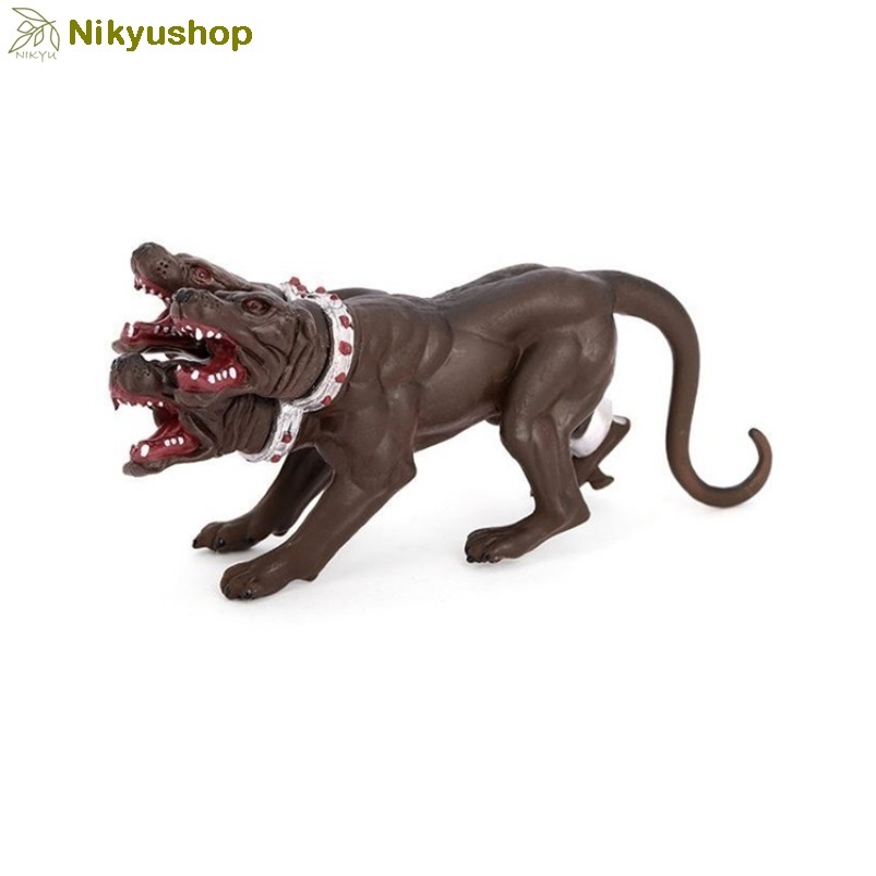[Nikyushop] Mainan Edukasi Pajangan Miniatur Hewan Mitologi Anjing Kepala Tiga Cerberus Animal Figur