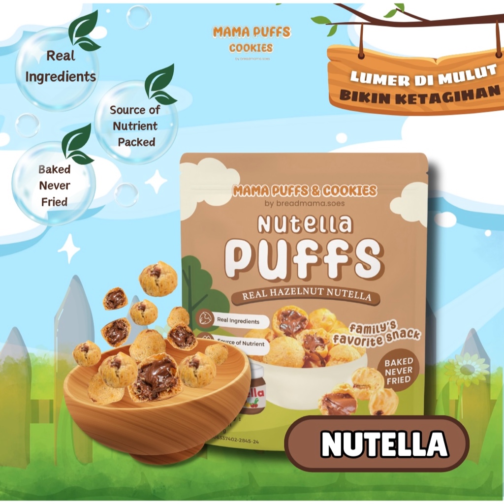 

Mama Puffs Cookies Cemilan Anak Sehat Nutella