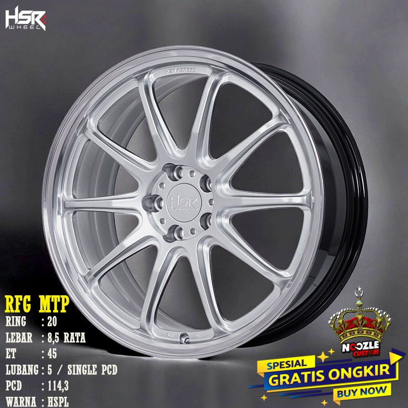 Velg Mobil Ring 20 Spack HSR RFG Lubang 5 Cocok Untuk Hyundai HRV CRV Pelek Racing R20