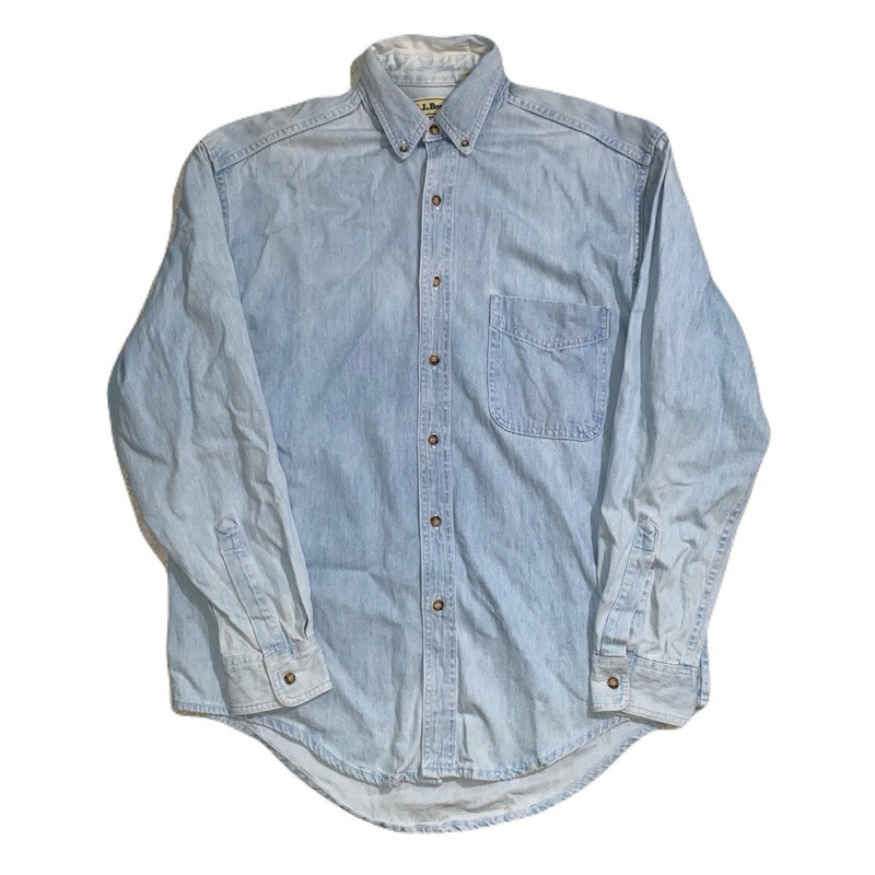 VINTAGE LL BEAN BLUE WASHED LONGSHIRT
