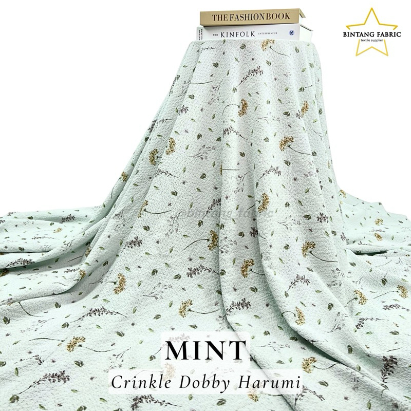 Bahan Kain Baju Crinkle Dobby Harumi 0,5 meter