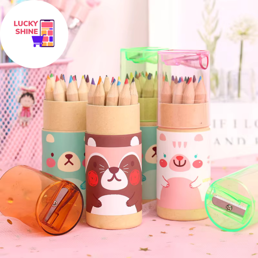 

LS PENSIL WARNA 12 PCS + SERUTAN PENSIL / COLOR PENCILS 12 IN / PENSIL WARNA KARAKTER KEMASAN TABUNG