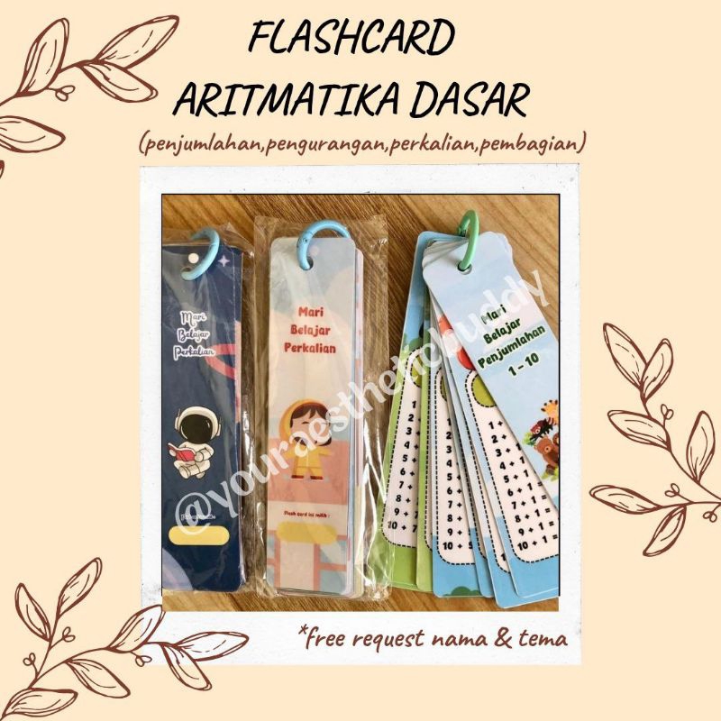 FLASHCARD ARITMATIKA DASAR (PERHITUNGAN MATEMATIKA) by @youraestheticbuddy