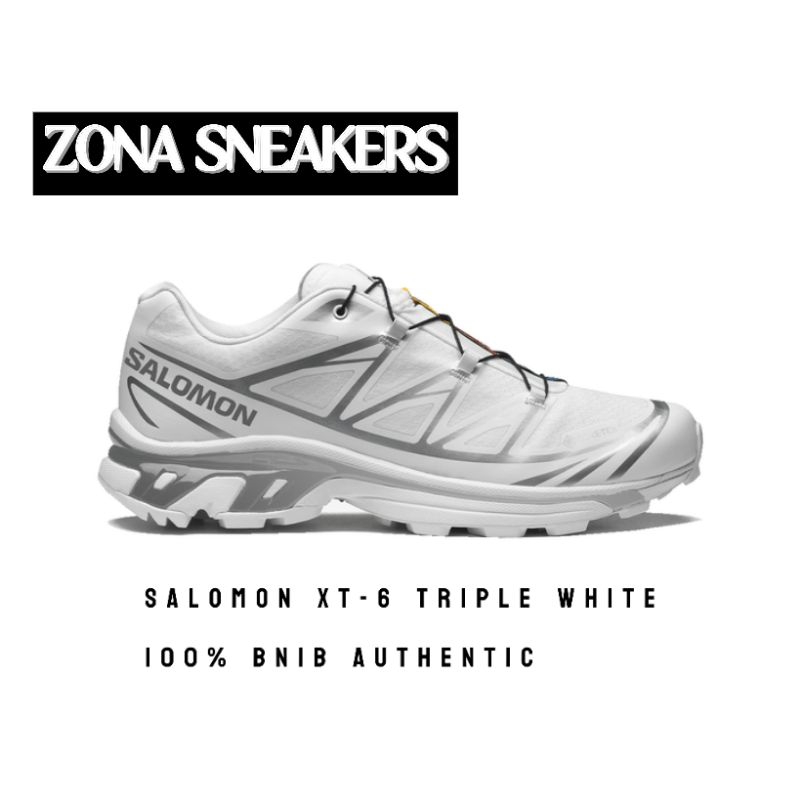 Sepatu Salomon XT-6 Triple Whitee