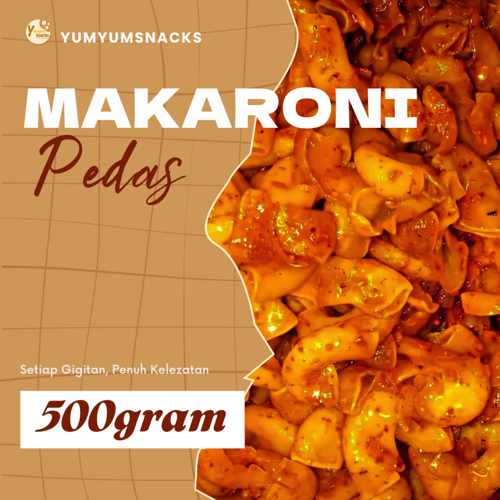 

Makaroni Bantet 500gr (Varian Rasa Pedas/Daun Jeruk/Original/Balado)