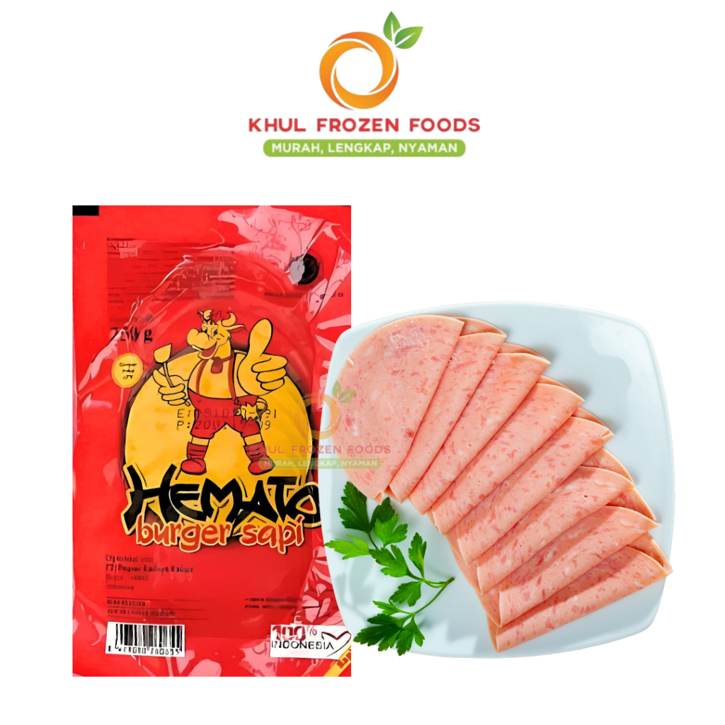 

Hemato Burger Sapi Besar 250gr / HEMATO / Burger sapi tipis / Burger ham / Isi risol mayo / Smokbeef murah