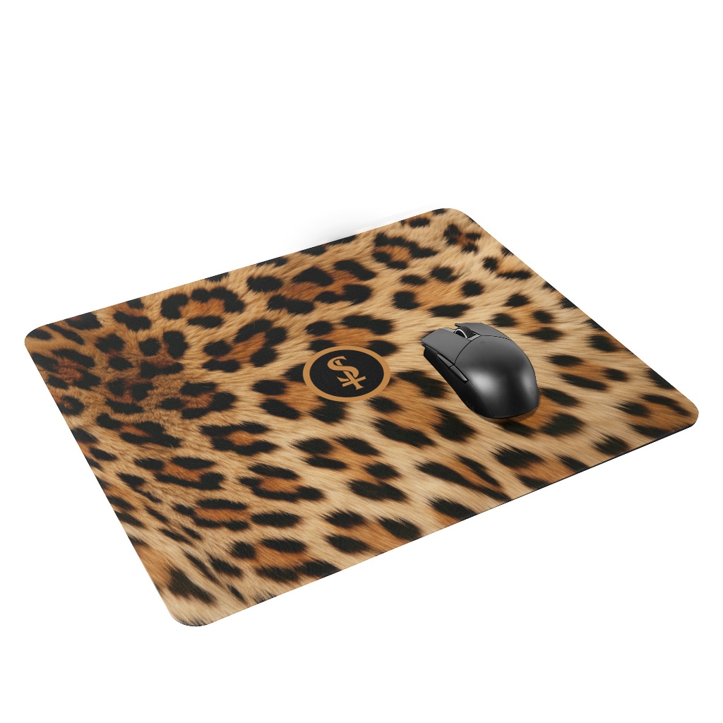 Mousepad Motif Leopard Hitam Putih Karpet ponsel Mouse pad Satanic 666 Musik Metal Vintage Kantor An