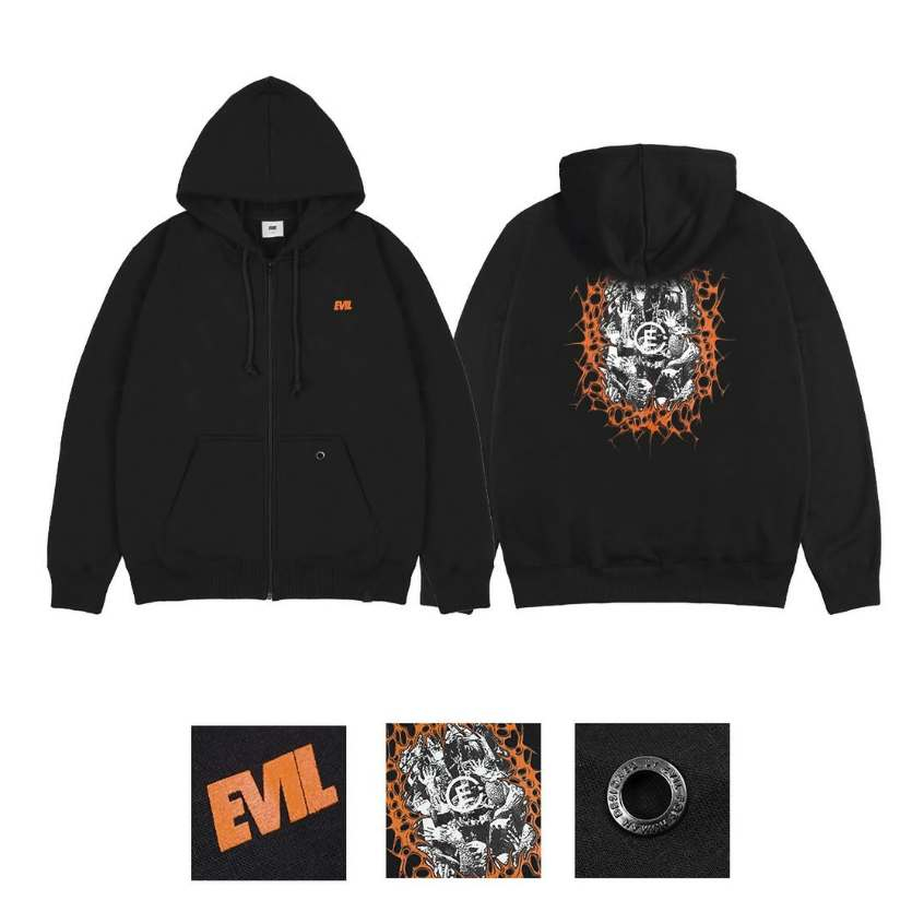 EVIL ARMY HOODIE - SWTZ GENOCIDAL L24 BLACK