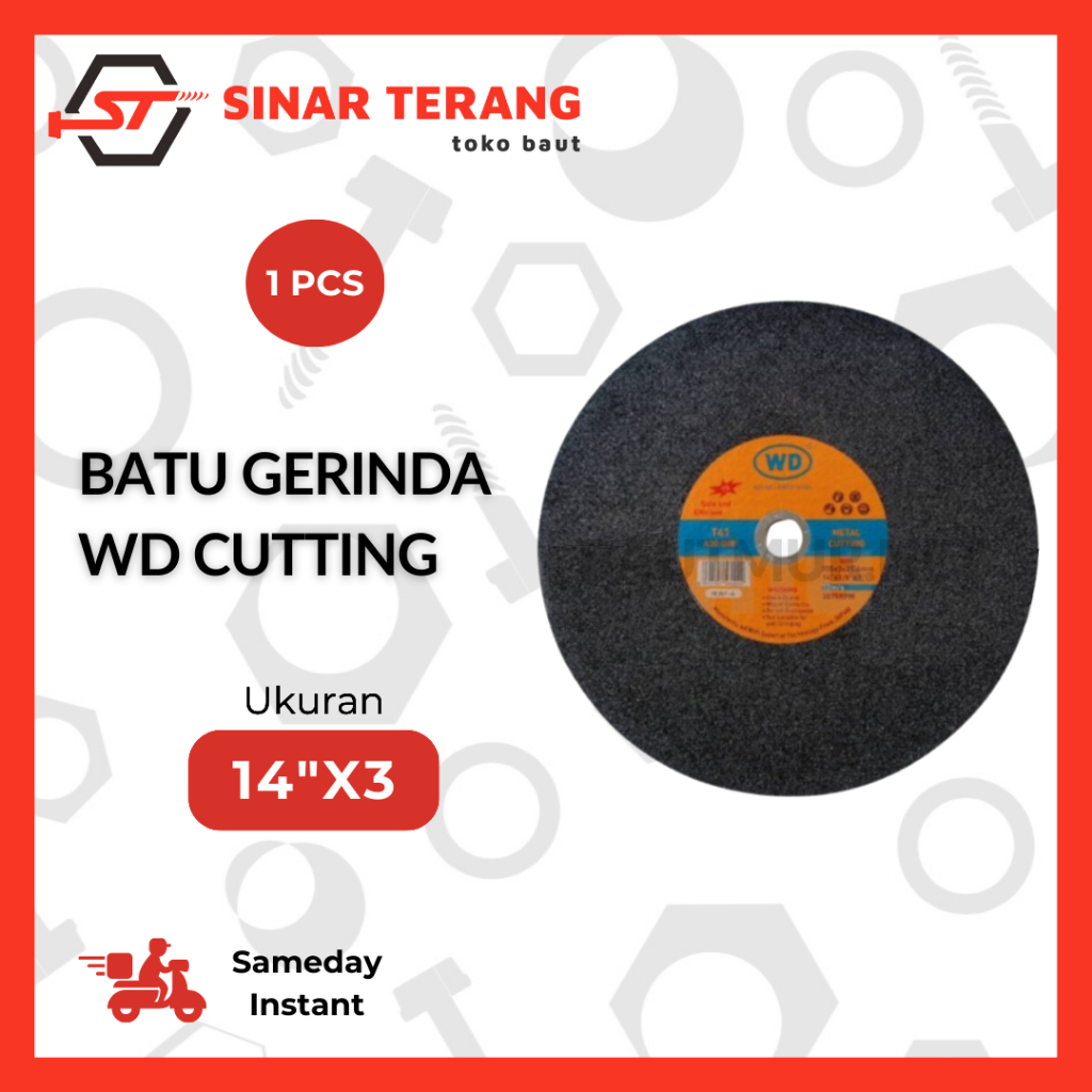 Batu Cutting Besar Gerinda WD 14 inch - Batu Potong Besi 14 inch