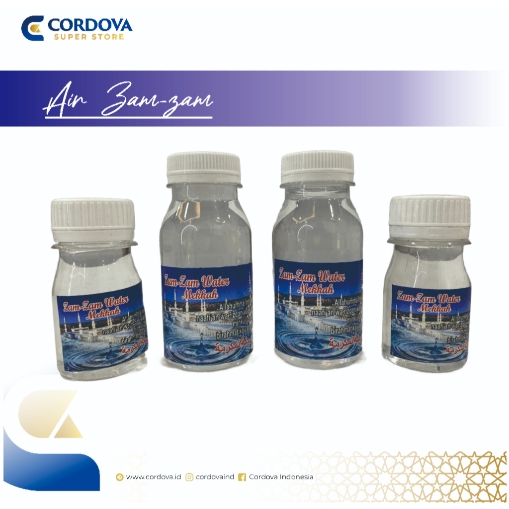 

(1 pcs) Air Zam-zam Botol 50 ml 80ml Oleh-oleh Umrah Haji | Cordova Super Store
