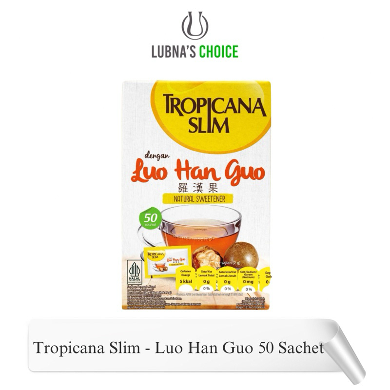 

Tropicana Slim Sweetener Luo Han Guo 50 Sachet