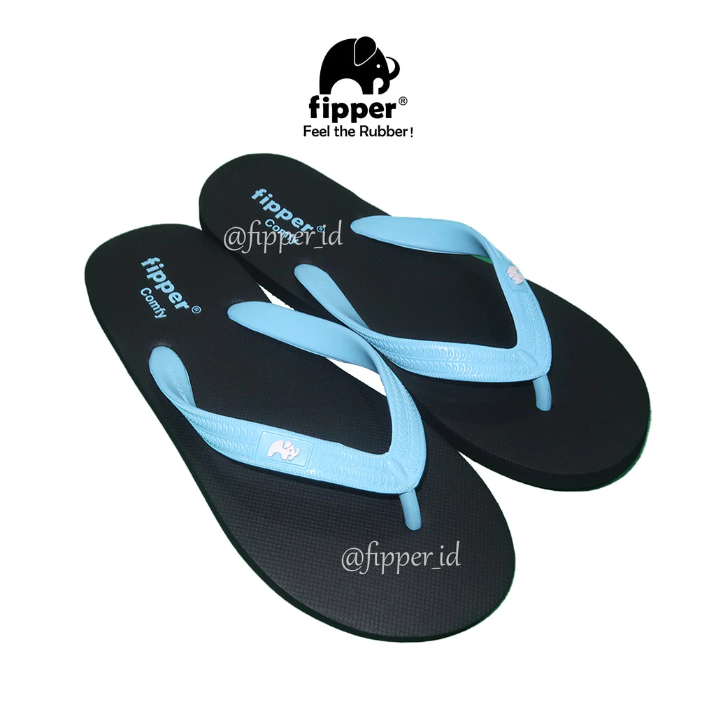 Fipper - Comfy Black / Blue Sky