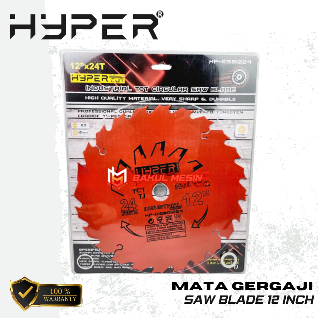 HYPER Mata Gergaji kayu Saw Blade 12 inch WOOD