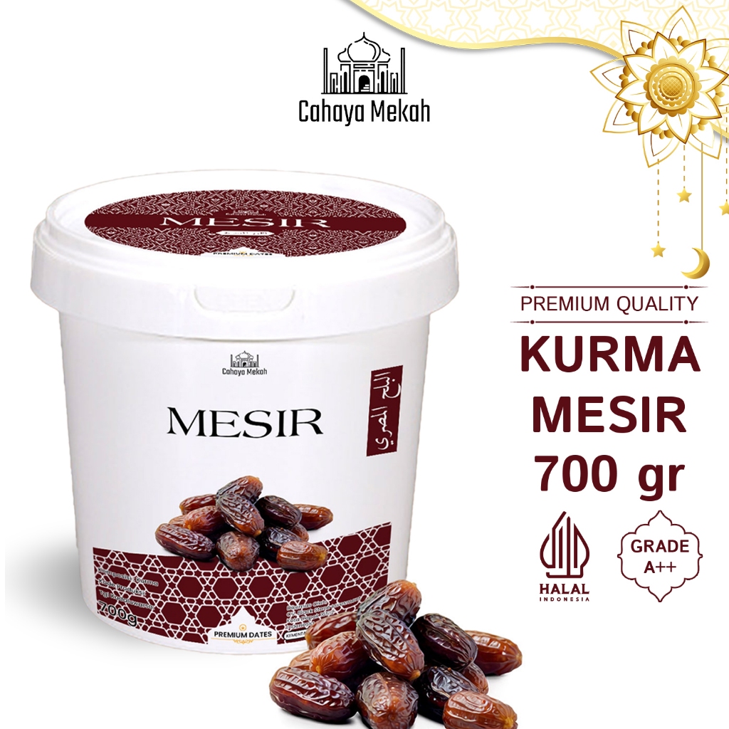 

Cahaya Mekah Kurma Mesir Dates Kemasan Ember Egypt Dates 700 gr Original High Quality Kurma Lembut