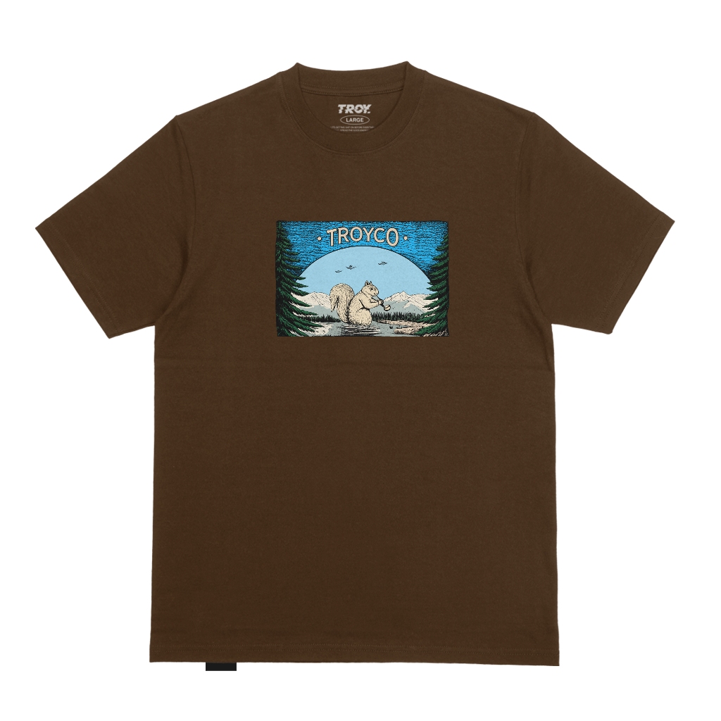 Troy Company Tshirt Toffee Squirrel - Kaos Lengan Pendek Kaos Coklat Toffee MTD 2954