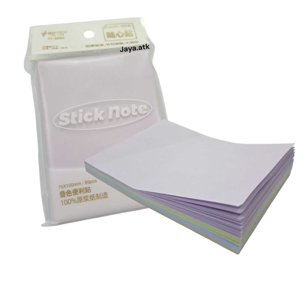 

STICKY NOTES KERTAS MEMO TEMPEL 76X100 80 LBR 4 WARNA PASTEL TY-8866