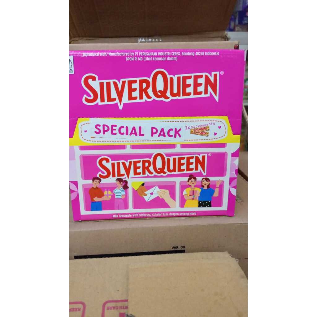 

Silver Queen Vday isi 10 Pack X( 2x55 gr ) Perslop Barcode 8991001007827 EDISI VALENTINE