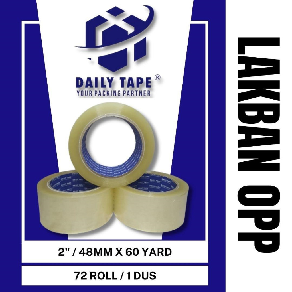 

DAILY TAPE LAKBAN BENING 2 inch (48 mm X 60 yard) MURAH EKONOMIS