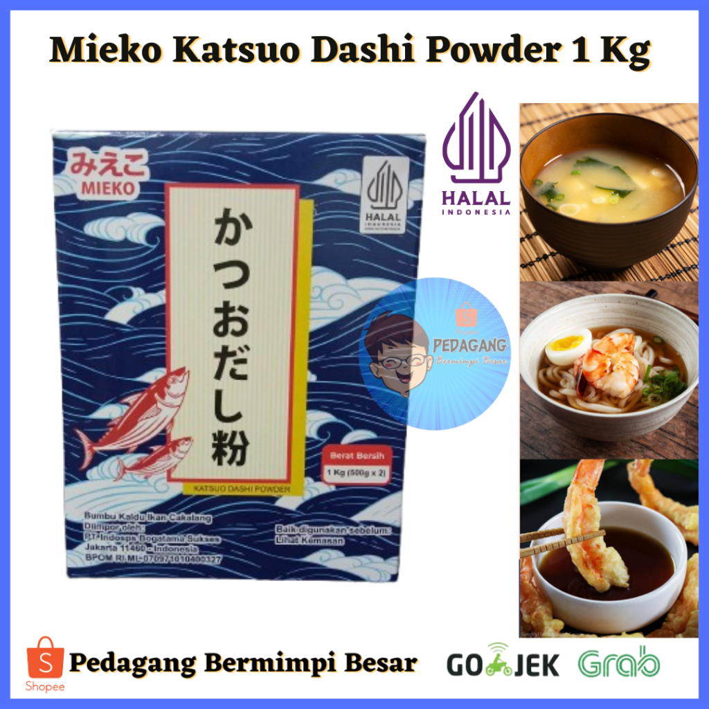 

Mieko Katsuo Dashi Powder 1 Kg/ Marutomo Hondashi 1Kg/ Kaldu Ikan/ Mieko Hondashi Katsuo Dashi Powder/ Hondashi