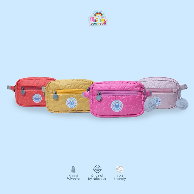 Little Neosack - LOLIPOP Tas Waist Bag & Slingbag Anak - FREE BAGCHARM POMPOM -  LC10002