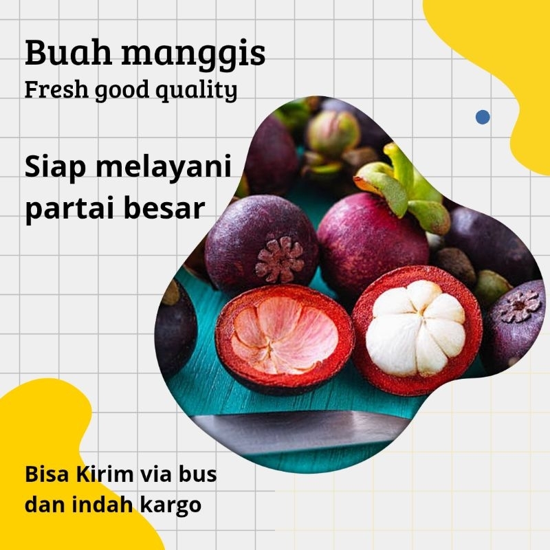 

1kg buah manggis hanya cacat bagian kuping buah kualitas bagus