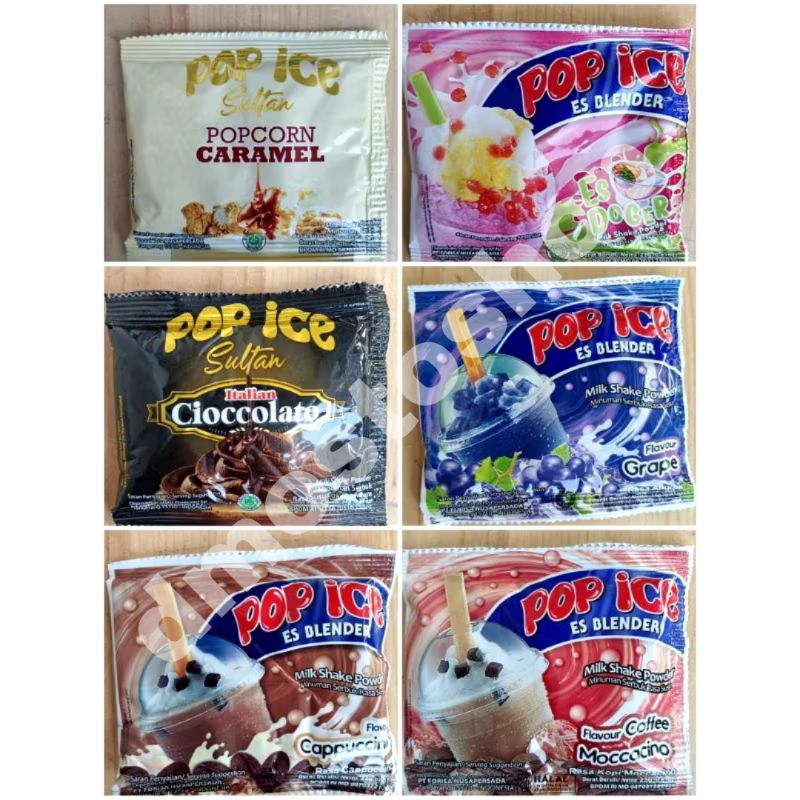 

POP ICE pop ice coklat cream cheese permen karet taro yogurt strawberry es doger cokelat susu coklat avocado cookies melon vanila blue