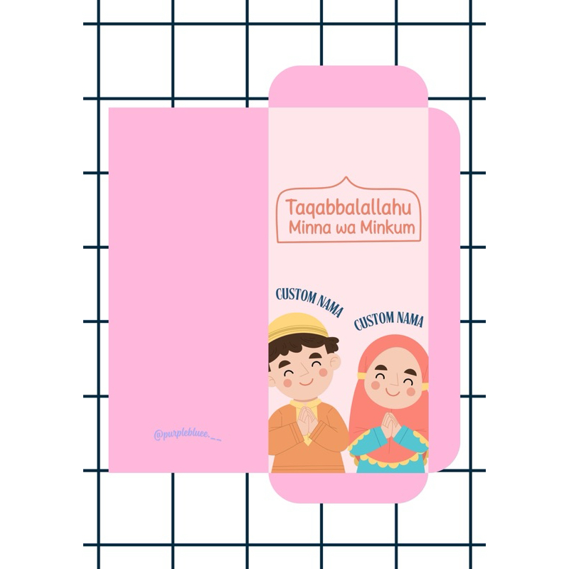 

(ISI 10pcs BISA CUSTOM NAMA) Amplop Lebaran Hari Raya Idul Fitri isi 10pcs Angpao Karakter Lucu 2025