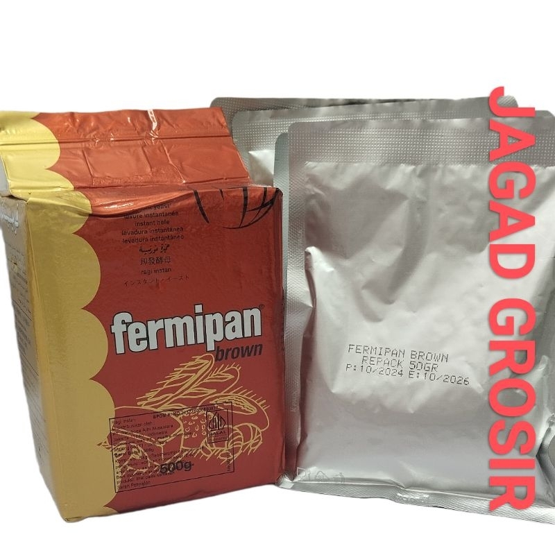 

Fermipan Brown Repack Ori Segel 50gr, Fermipan Brown Original Segel, JAGAD GROSIR