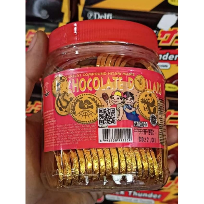 

cokelat coin dollars coklat dolar toples isi 100