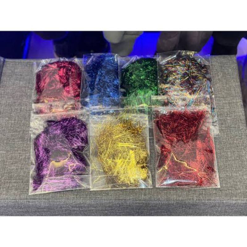 Serat Metalic Warna 10gr Serat Metalic Campuran Warna Carbon