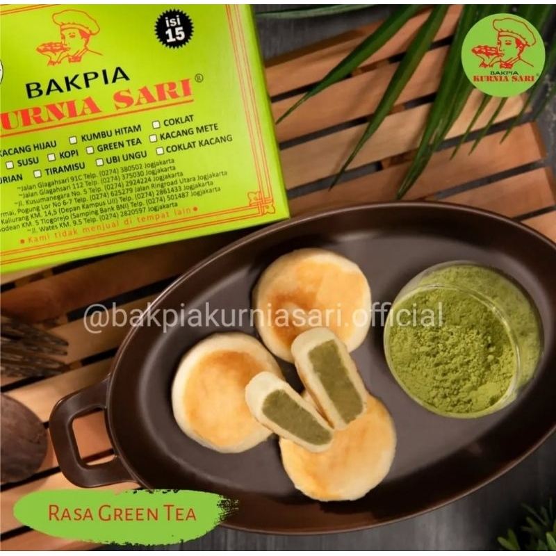 

Bakpia Kurnia Sari Asli Jogja Isi 15, Bakpia Kurniasari Rasa Green Tea