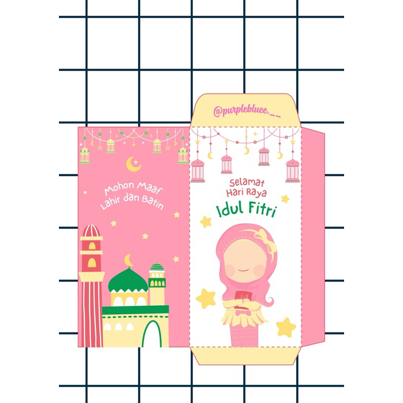 

(ISI 10 pcs BISA MIX) Amplop Lebaran Hari Raya Idul Fitri isi 10pcs Angpao Karakter Lucu 2025
