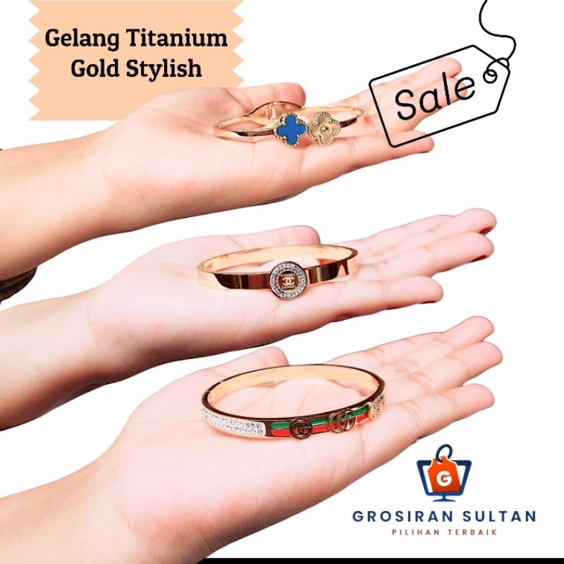 Gelang Titanium Gold Asli Xuping Cartier Stylish Eropa