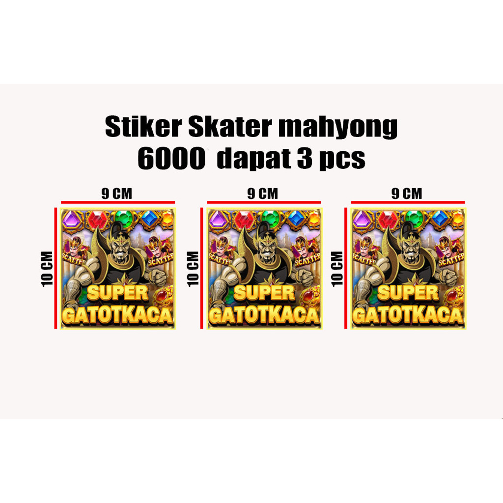 

Sticker mini uk 9 x 10 cm gambar skater gatot kaca
