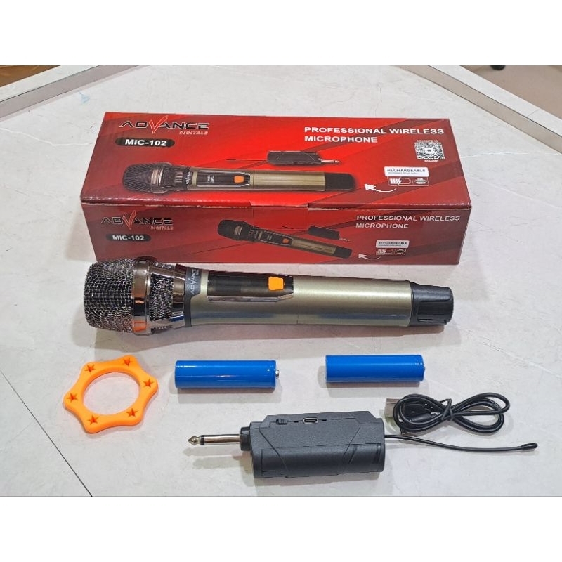 microphone wireless professional advance mic 102 / mic wireless advance mic 102 / microphone wireles