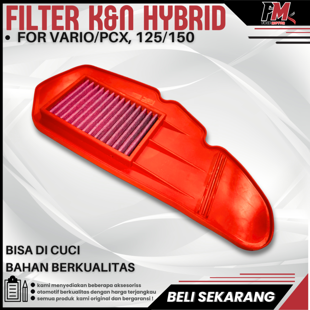 Part Filter Udara K&N Vario 125 Vario 150 Pcx 150 Vietnam parts cover tutup filter vario transparan