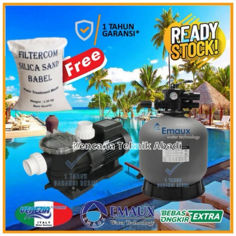 Paket mesin pompa kolam renang 1paket peralatan kolam renang 1 set