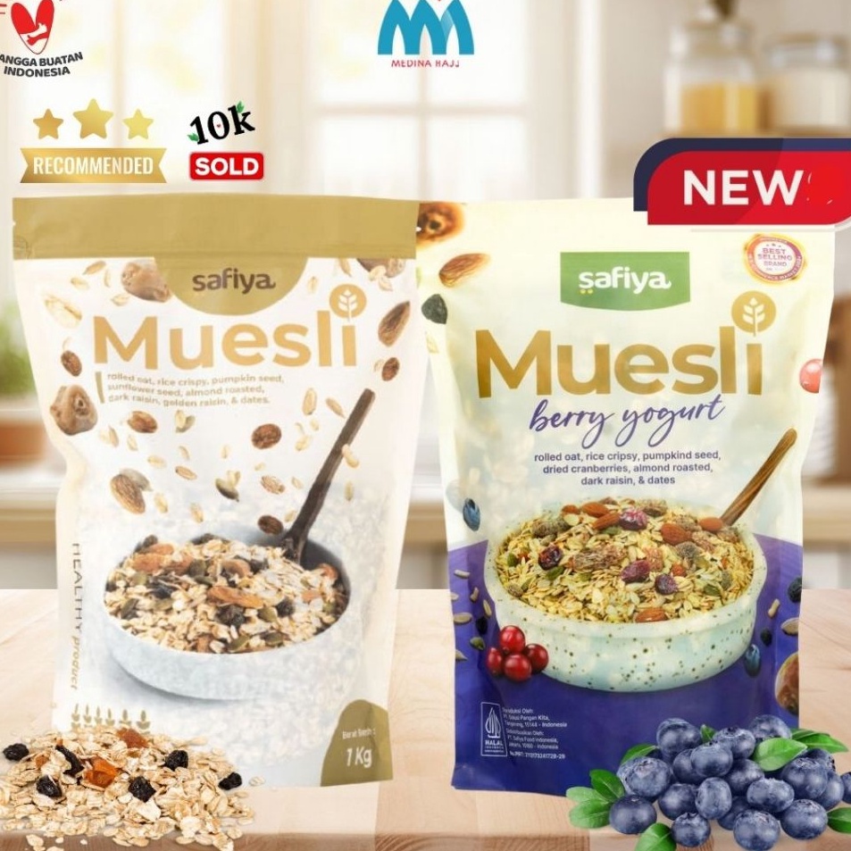 

Muesli Sereal 1 Kg Safiya Sereal dan Snack Sarapan Sehat