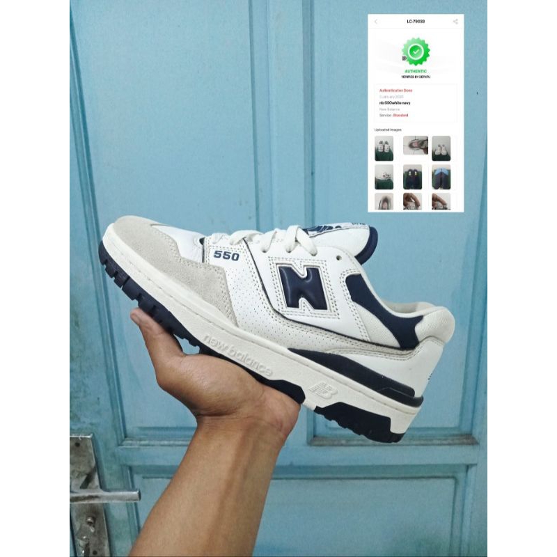 New Balance  550 White Navy ( second original )