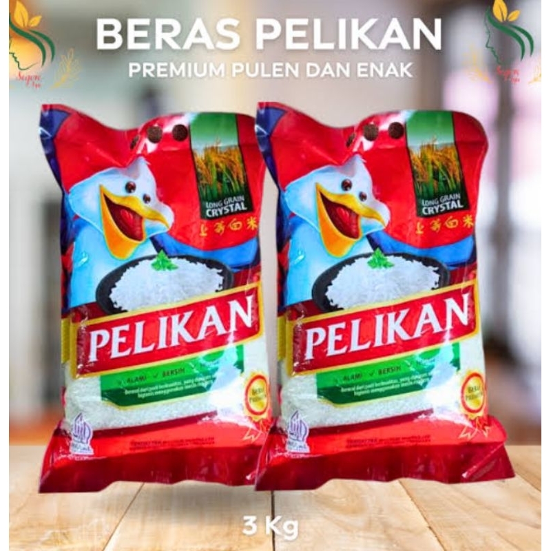 

beras pelikan paket lengkap 3kg x8