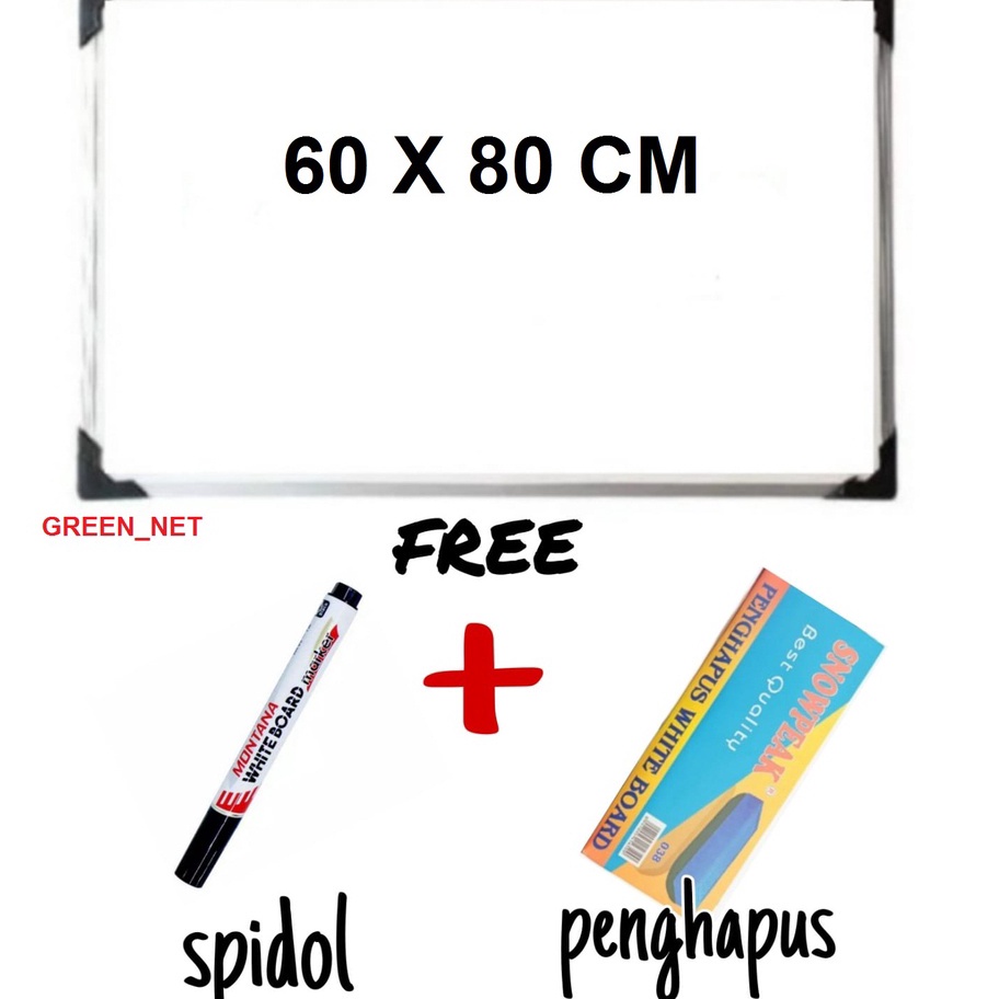 

Flash Sale Papan Tulis Spidol dan Kapur Whiteboard Blackboard Ukuran 6X8 FREE SPIDOL DAN PENGHAPUS