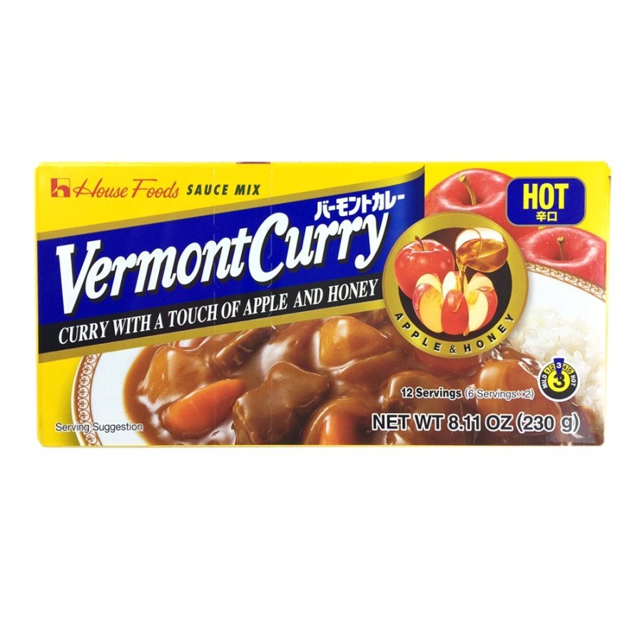 

HOUSE FOODS Vermont Curry Hot 230gr/Bumbu Kari Instan Pedas Japan