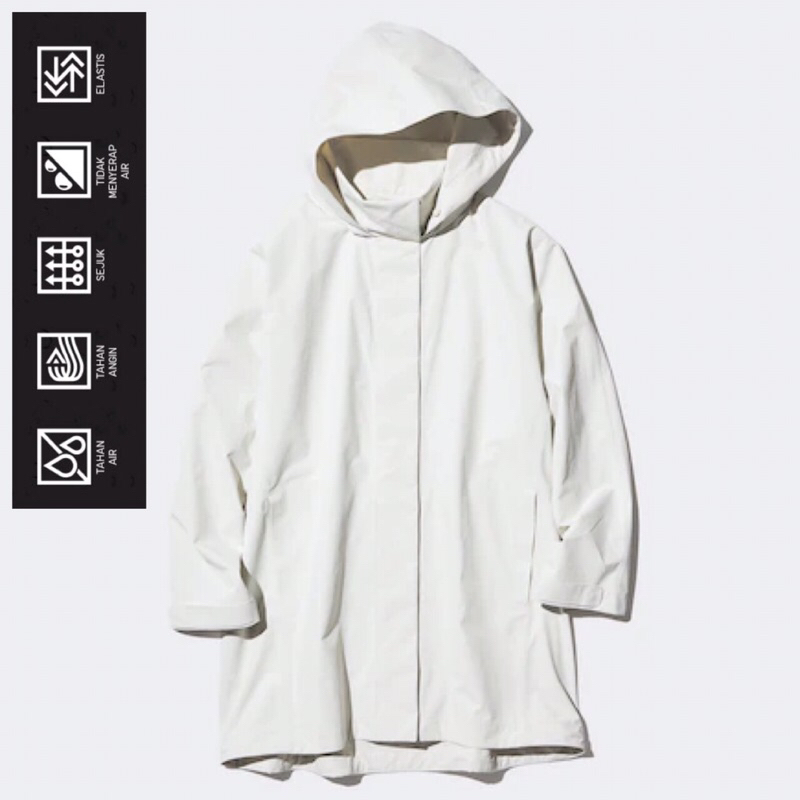 UNIQLO Women Half Coat Jaket Mantel Blocktech Wanita
