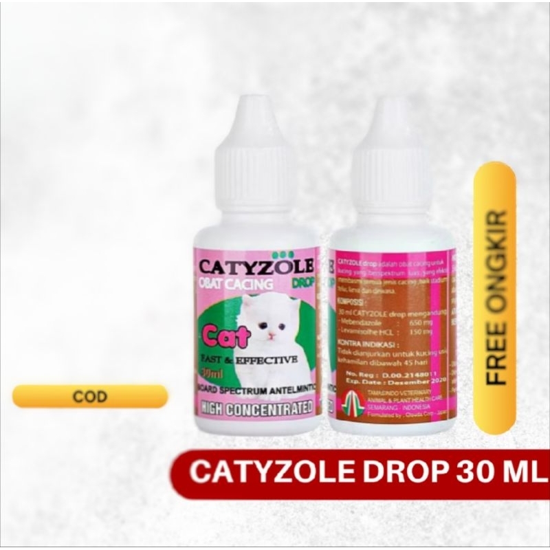 Catyzole 30 ml - Obat Cacing Kucing Catyzole 30 ml Original Catyzole Obat Cacing Hewan - Obat Cacing