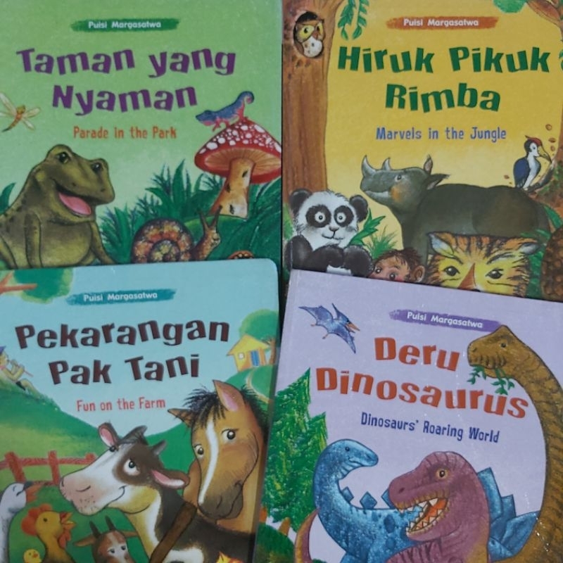 Buku Anak Langka Original / Cerita Puisi Bergambar Margasatwa / Deru Dinosaurus / Pekarangan Pak Tan