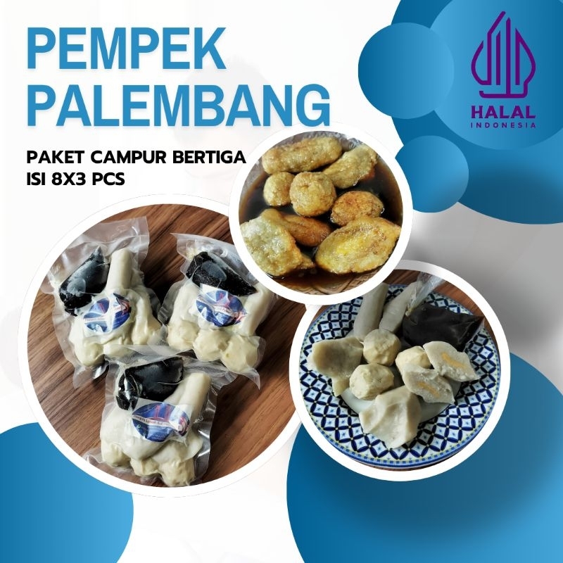 

Pempek Campur Asli Palembang Isi 24pcs + Cuko