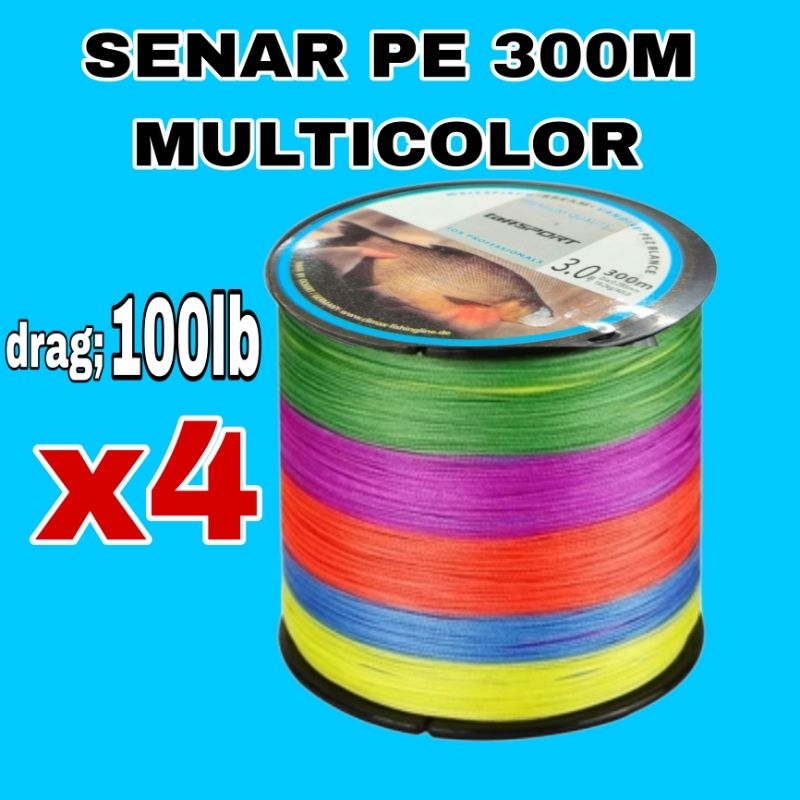 senar pe 300 meter multicolor senar pe x4 multicolor senar pe terkuat senar pe terhalus