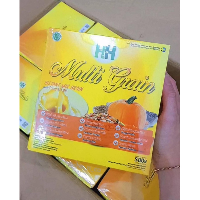 

HH Multi Grain Instant Mix with Pumpkin 500g | Sereal Multigrain | sarapan diet | Nutrisi Diet defisit Kalori