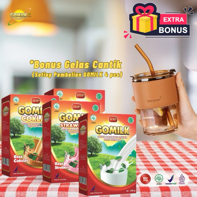

GOMILK Susu Kambing Etawa Plus Herbal Rasa Original, Coklat & Strawberry